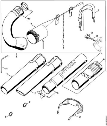 Pihalniki (BG, BR) BG 45 Å oba, sesalna naprava della Marca Stihl